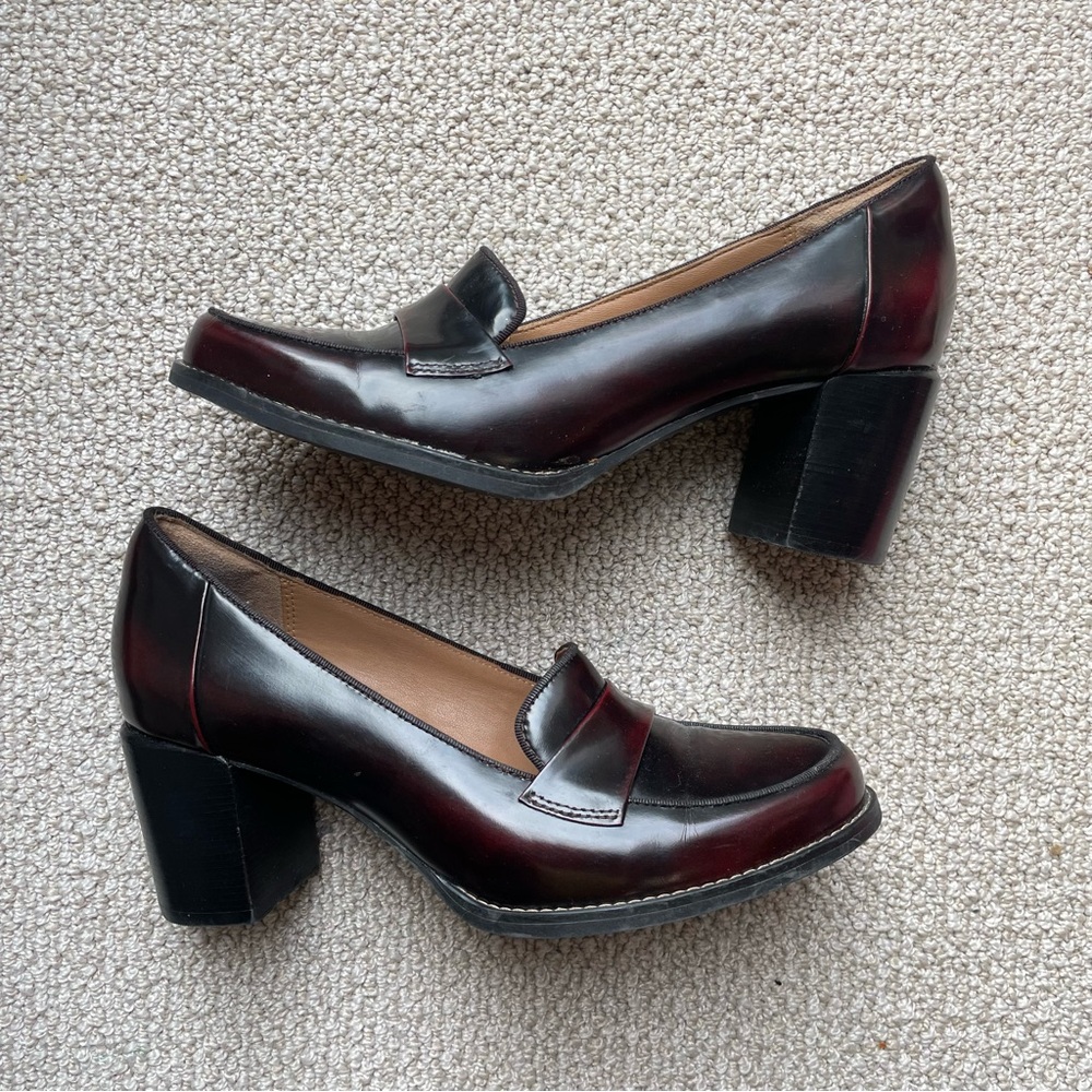 Clarks Burgundy and Black Heels